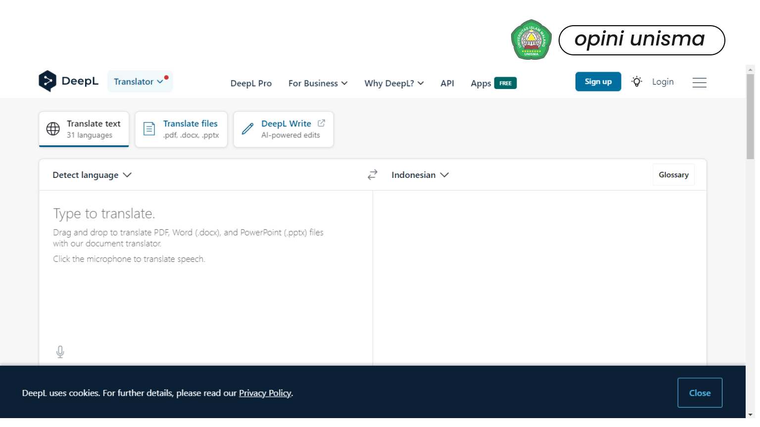 Website DeepL