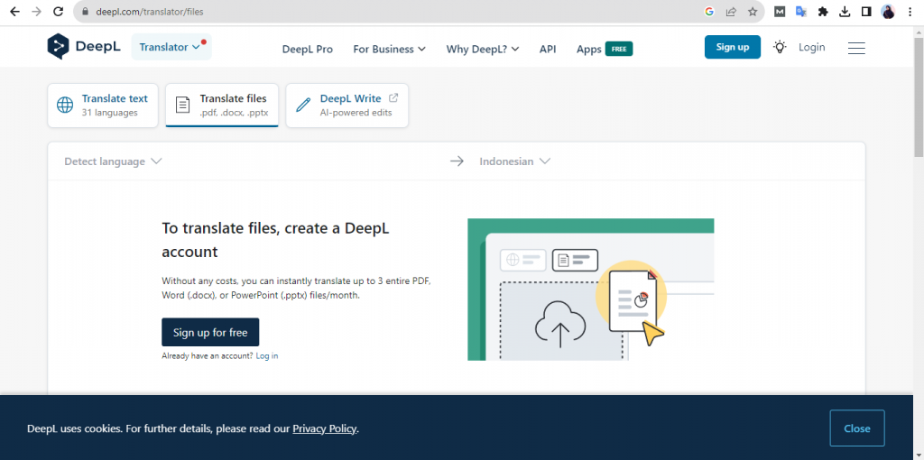 Website DeepL